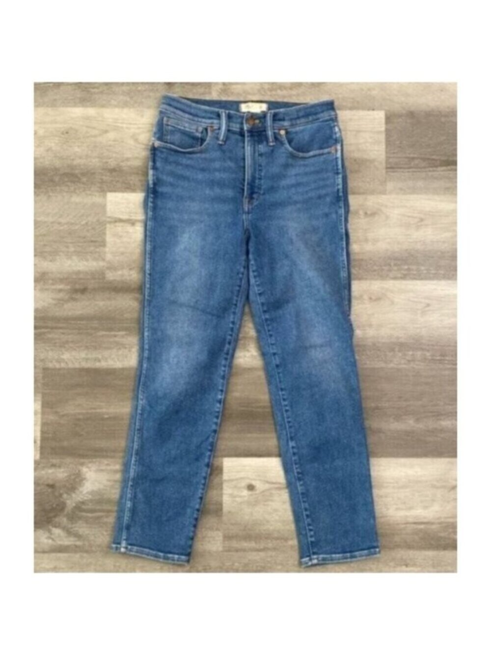 Madewell Stovepipe Jeans Magic Pockets Straight Leg Blue Denim Preppy Size 27
